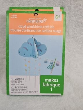 NWT! Creatology Cloud Windchime Craft Kit - Blue & Green